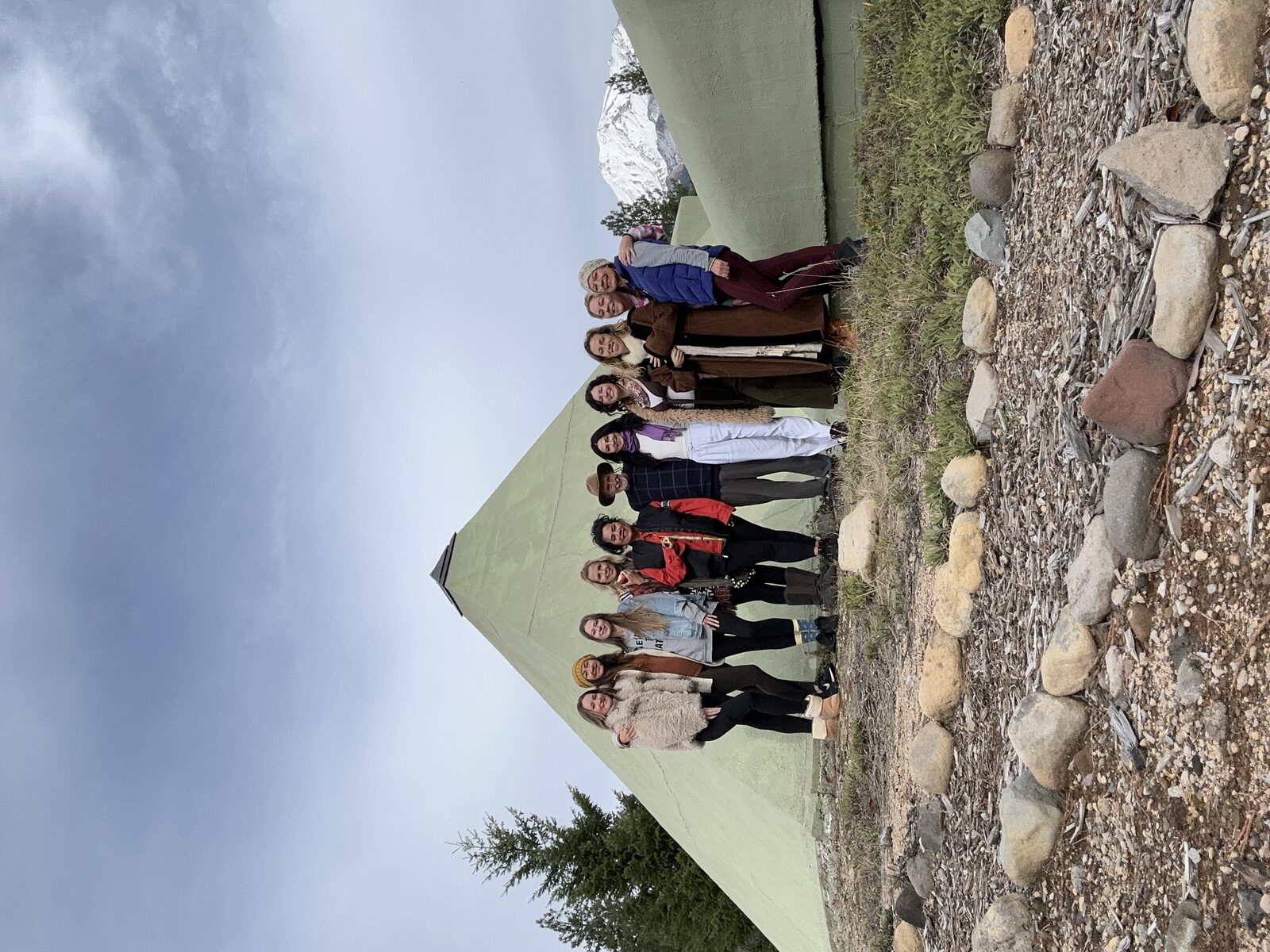 The pyramid temple on the mountain