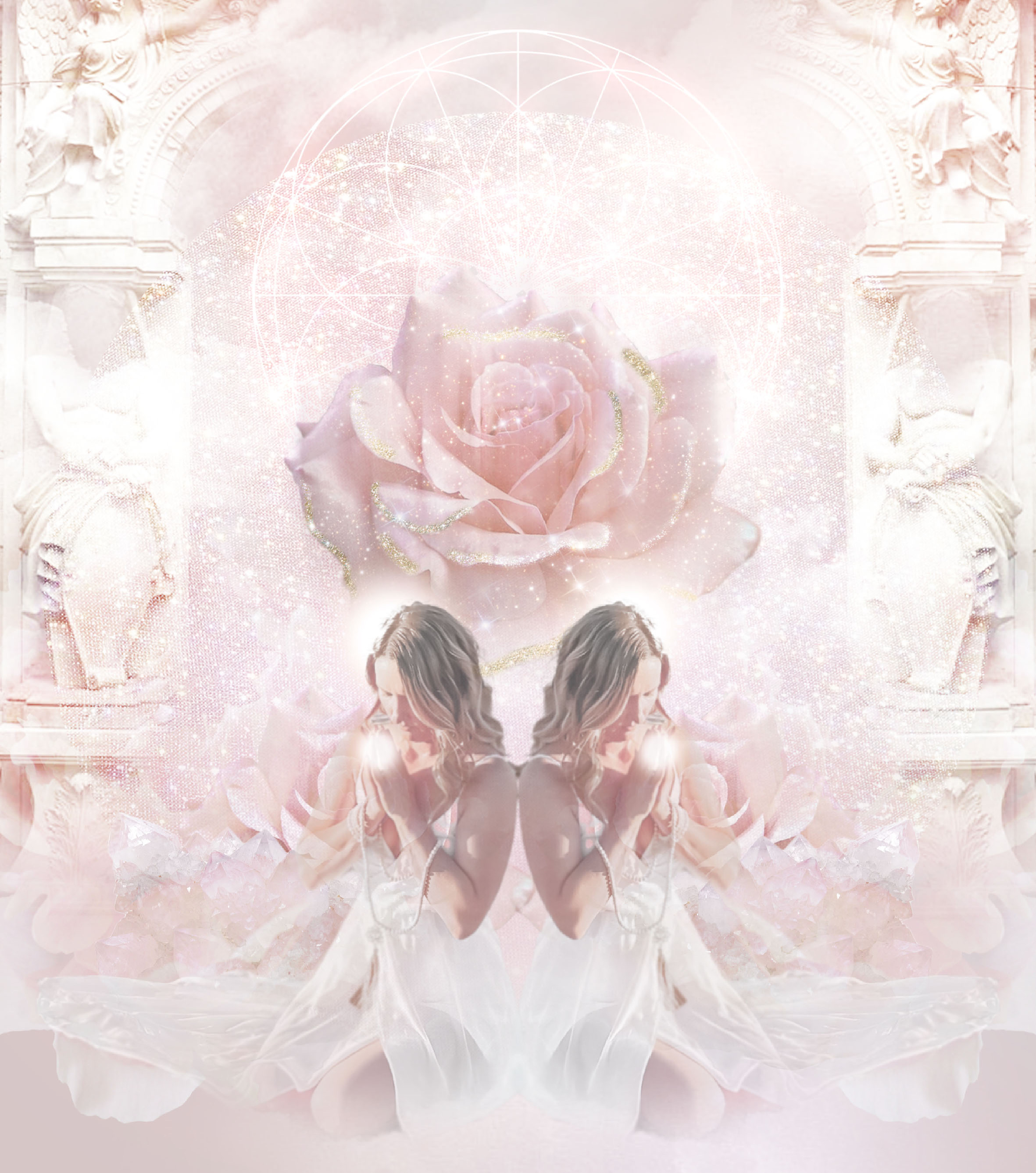 Soft pink rose artwork